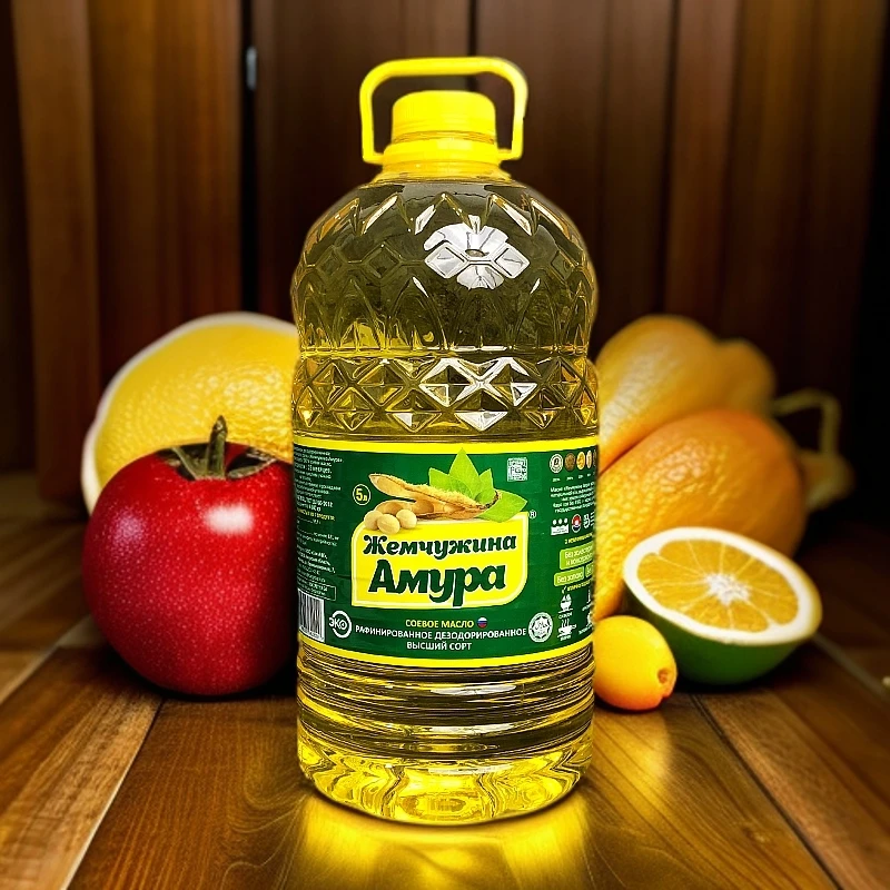 俄罗斯进口大豆油阿穆尔/哈罗石非转基因家用食用油5升大桶装