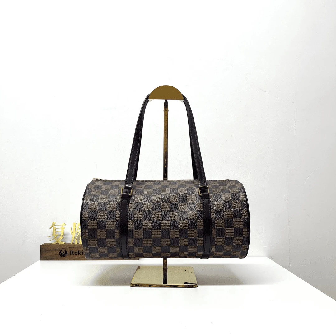 95新 LouisVuitton/路易威登 复燃精选/LV 棕棋盘格巴比龙30