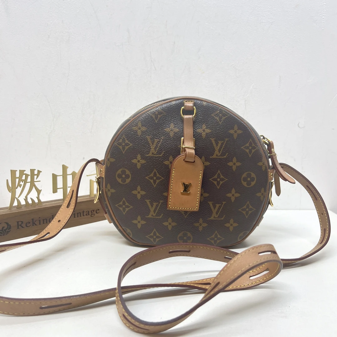 95新 LouisVuitton/路易威登 复燃精选/老花圆饼斜挎包