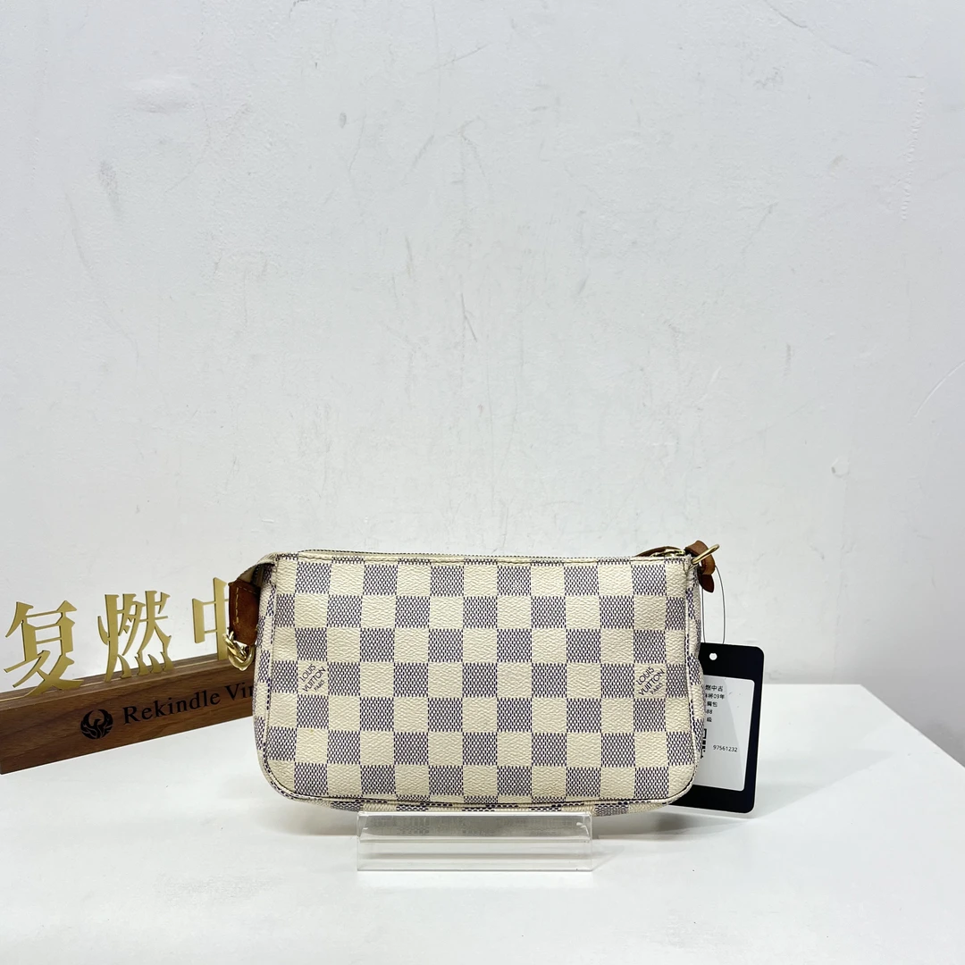 95新 LouisVuitton/路易威登 复燃精选/LV白棋盘格大麻将