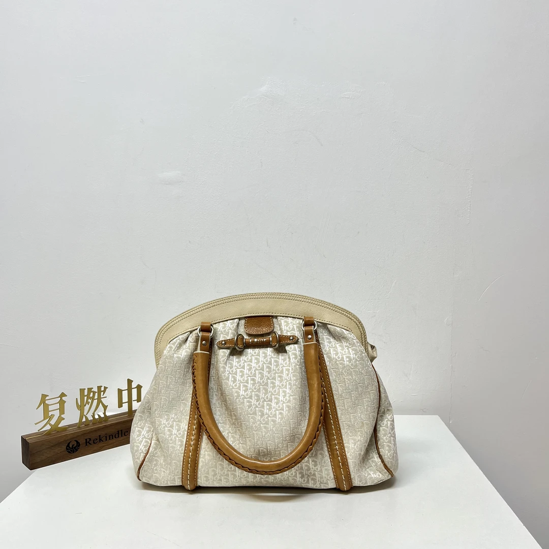 95新 DIOR/迪奥 复燃精选/迪奥 老花蛙口印花单肩包