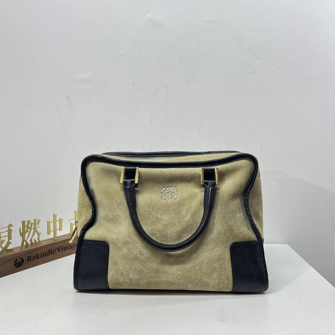 95新 LOEWE/罗意威 复燃精选/罗意威 绿色麂皮亚马逊