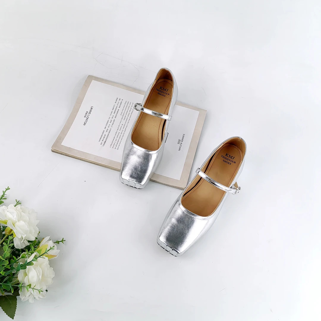 2024秋新款法式小众方头时尚浅口高跟鞋玛丽珍低跟轻奢女单鞋2006