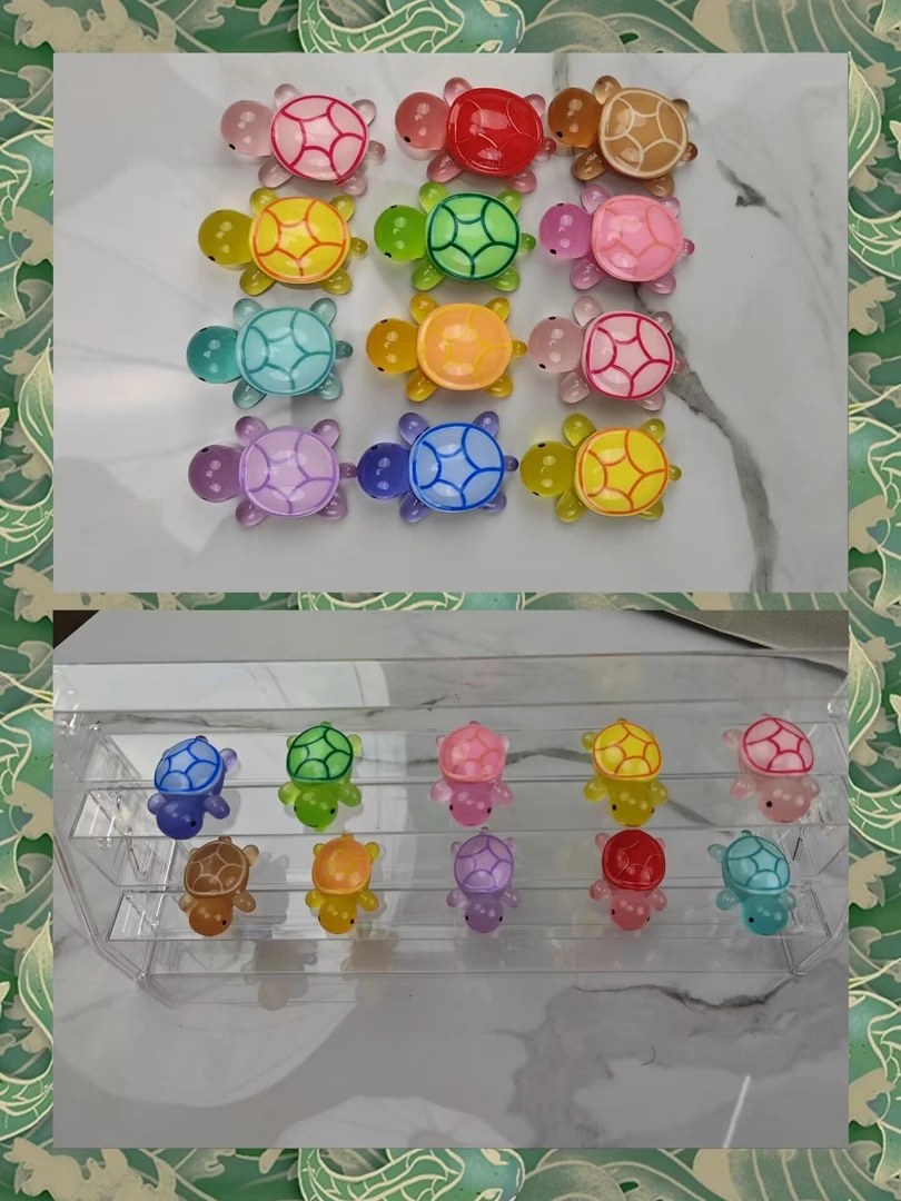 夜光小烏龟對對碰摆件混款树脂 烏龟盲袋