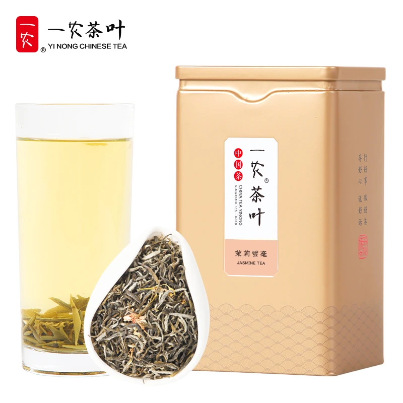 一农茉莉花茶特级茉莉雪毫100g罐装绿茶茶叶 2024茉莉花茶浓香型