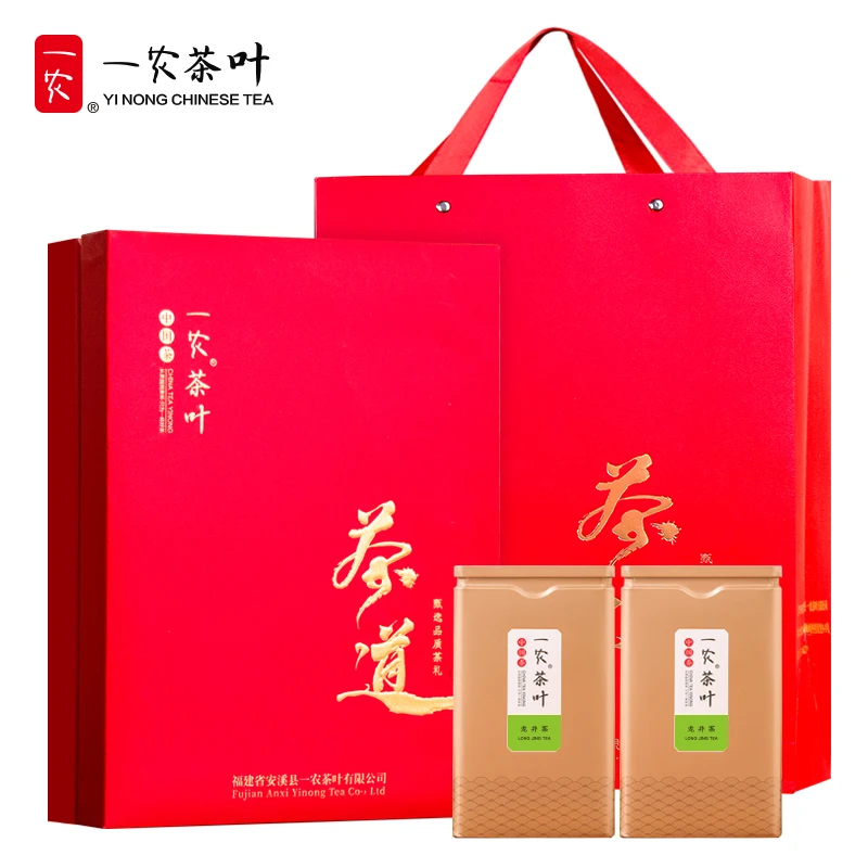 一农龙井茶2023新茶雨前茶叶一级绿茶400g礼盒装中秋春节送礼