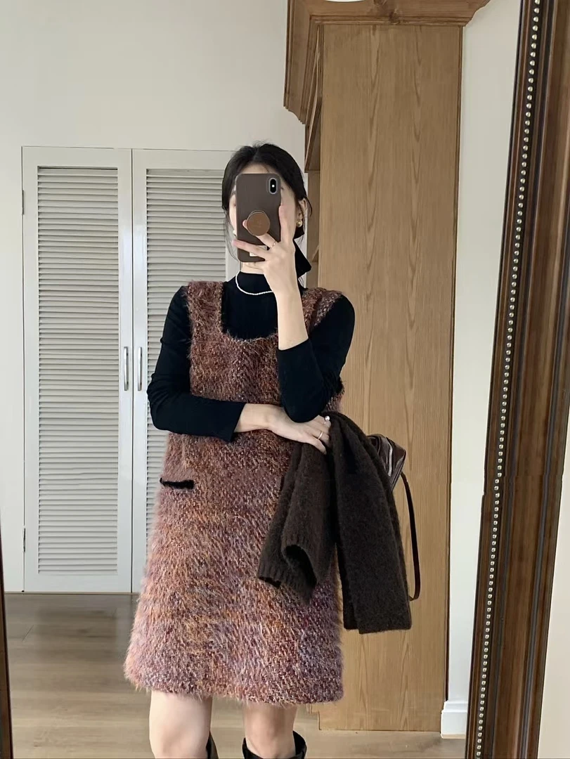 【林嘉嘉专属】新款韩版法式高级感气质名媛小香风套装连衣裙