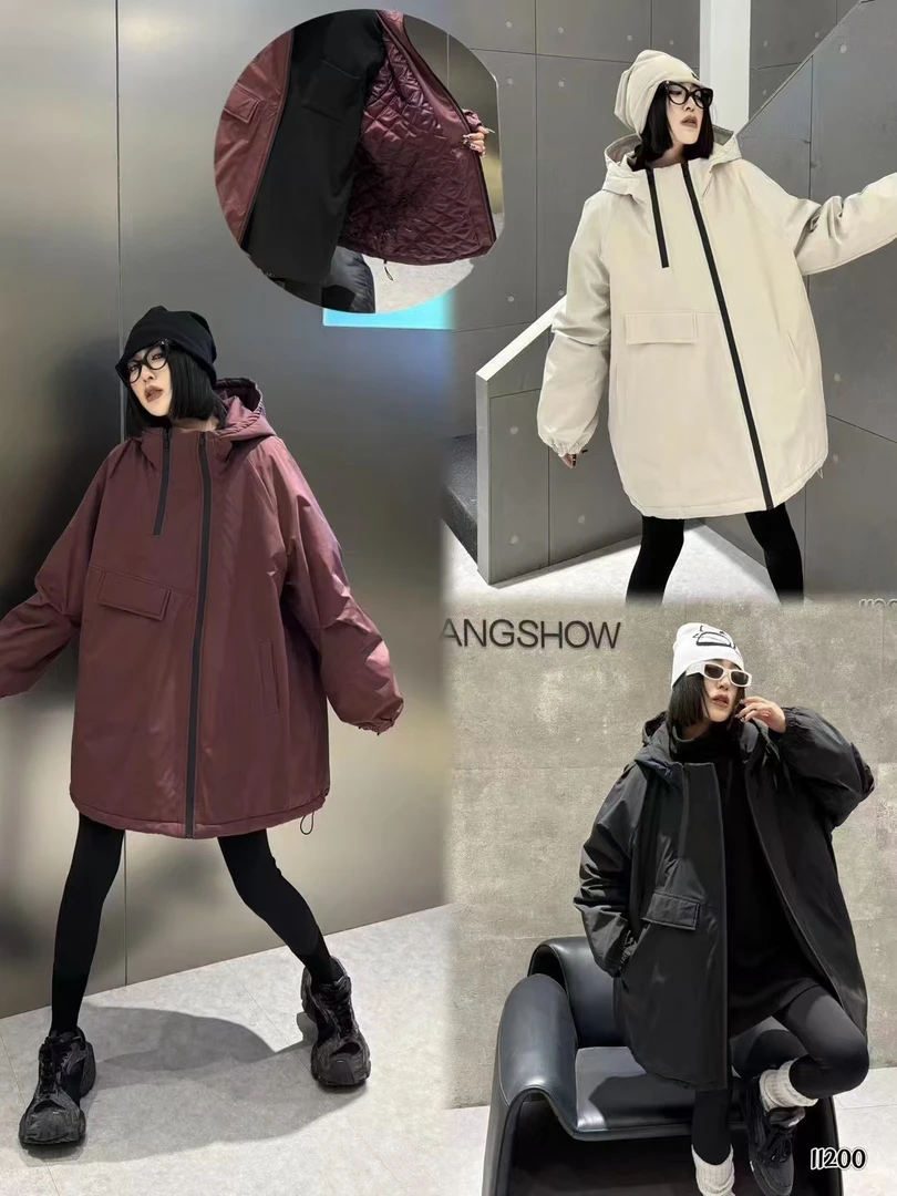 W阿薇- 欧货双拉链大棉棉衣