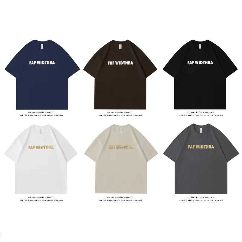 MT004小众镭射字母半袖