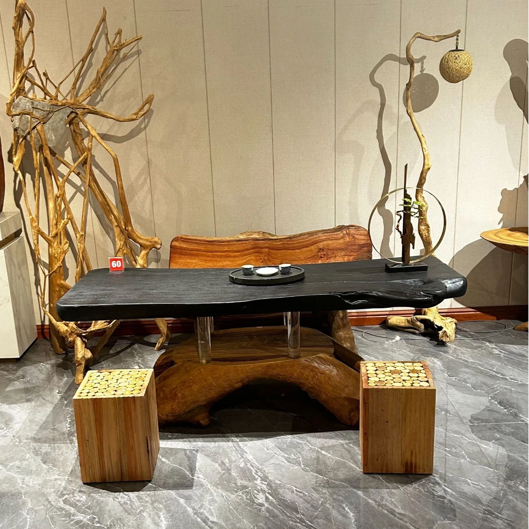 茶桌、诧寂风格擦浑浊、原木、艺术、实木、工艺、纹理、耐用、实用