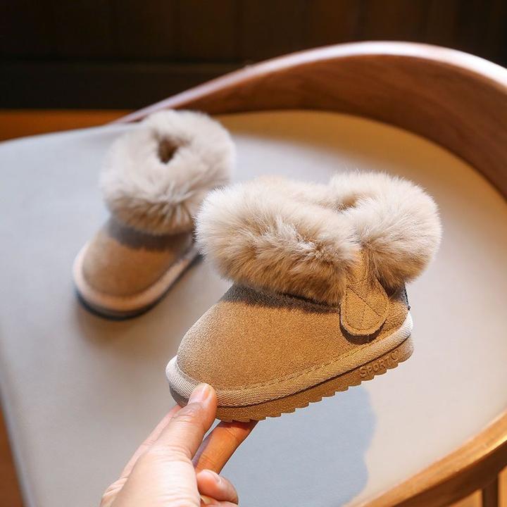 15-25码中小童儿童男女童宝宝鞋加绒加厚保暖冬季雪地靴软底防滑