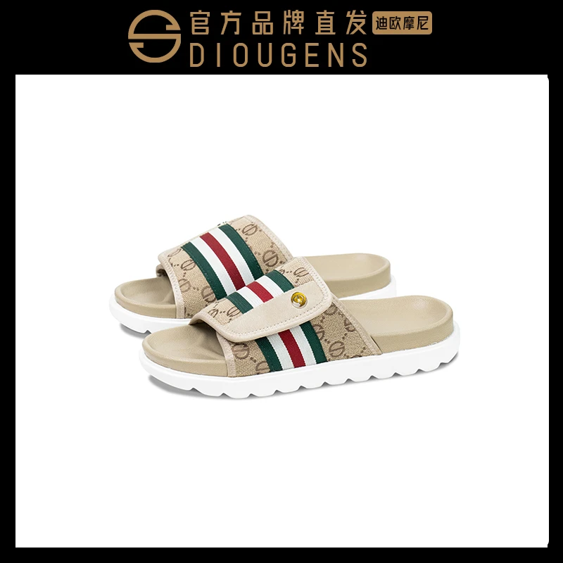 DIOUGENS/迪欧摩尼拖鞋男女鞋外穿夏款魔术贴干净感痞帅男鞋凉拖