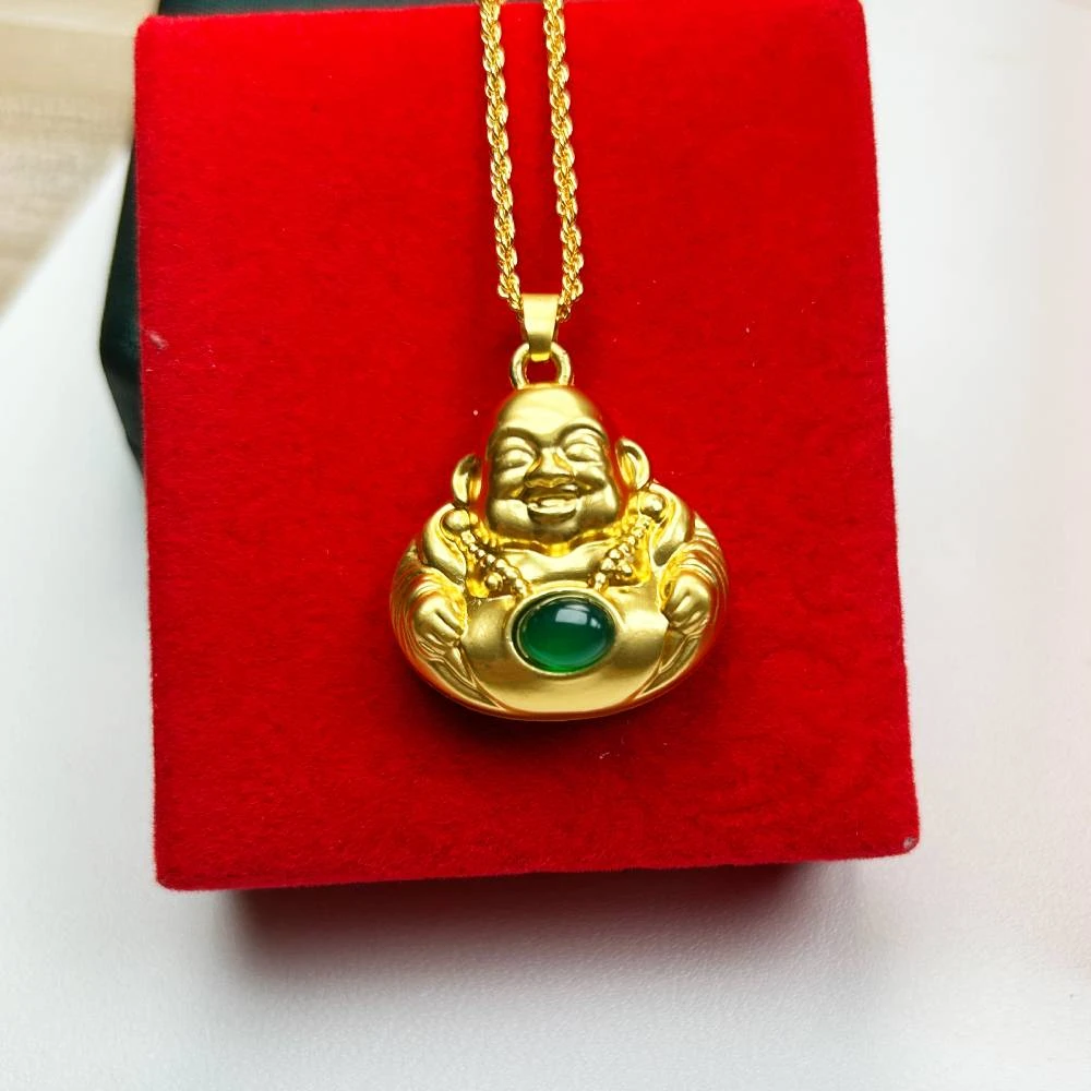 【祥瑞黄金】手工镶大肚佛 证书+礼盒C