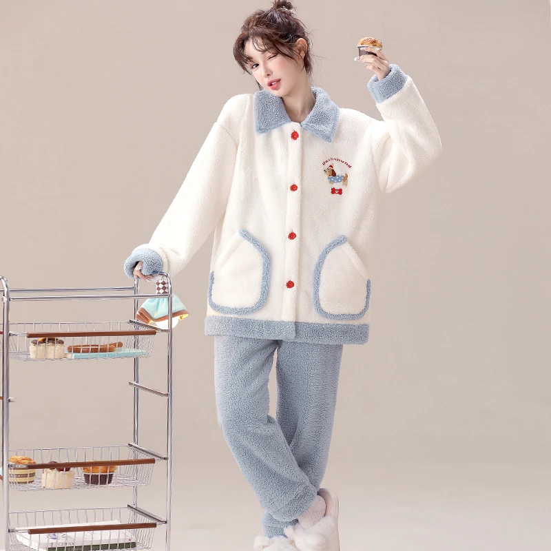 【仙女好物】【快乐腊肠狗】冬季加绒舒适保暖日系可爱睡衣家居服DD