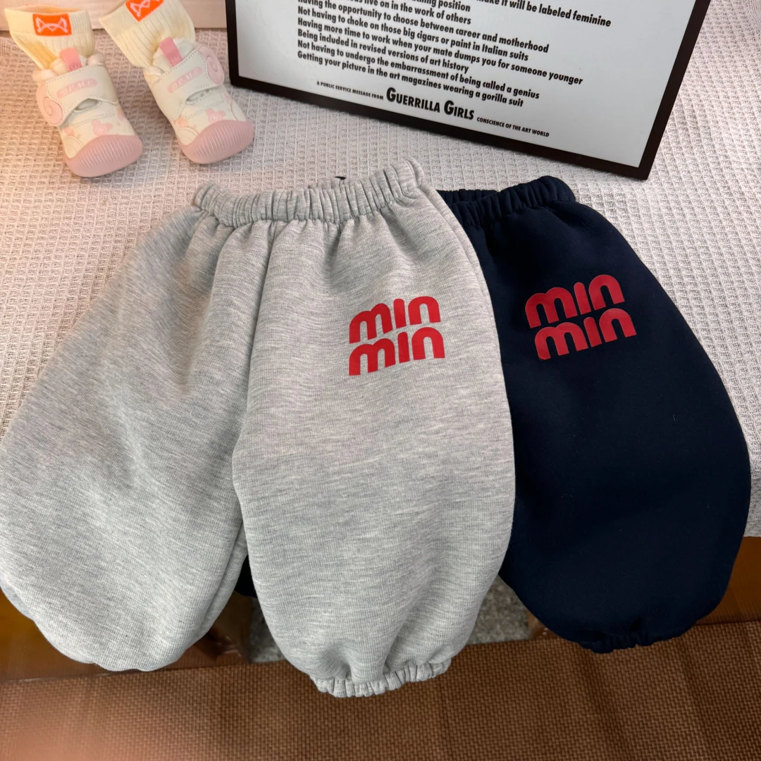 2025春冬季新款儿童加绒保暖长裤休闲舒适简约百搭