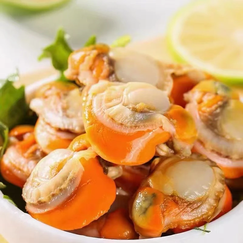 新鲜现剥扇贝肉速冻 净重3斤/盒 无冰衣带黄带膏 Y