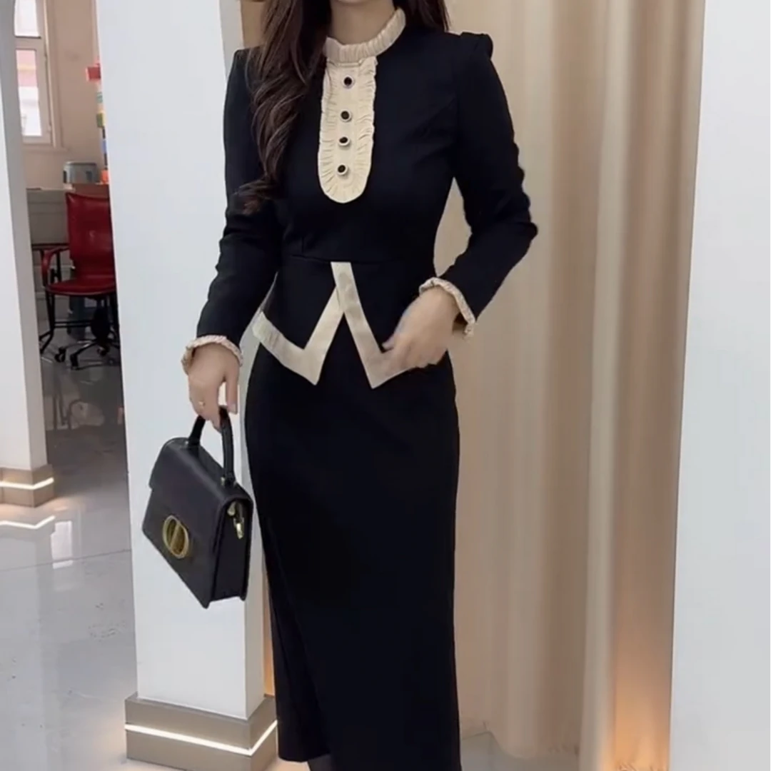 2024年年秋冬新款时尚百搭显瘦韩版上衣+半身裙y.3369