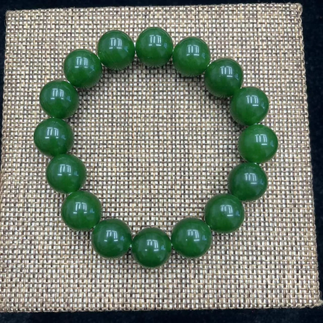 【岳太太专属】和田玉碧玉手串（卡12）