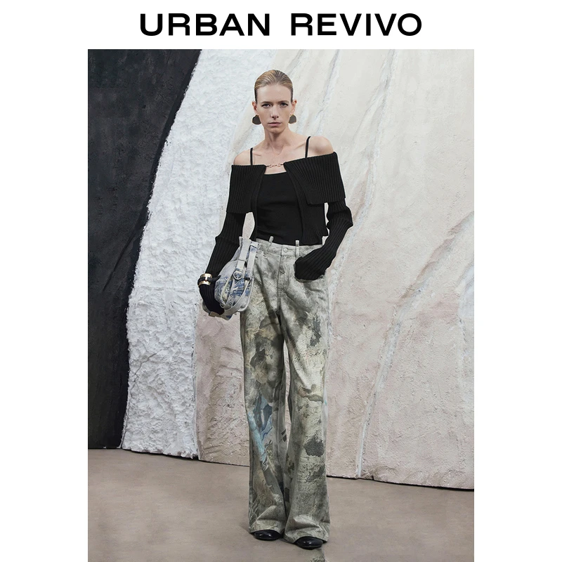 【钟楚曦同款/UR设计师系列】UR冬季新款女装针织衫UWA940030