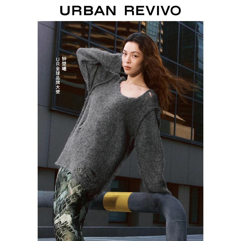 【钟楚曦同款/UR设计师系列】UR女针织衫UWA940022