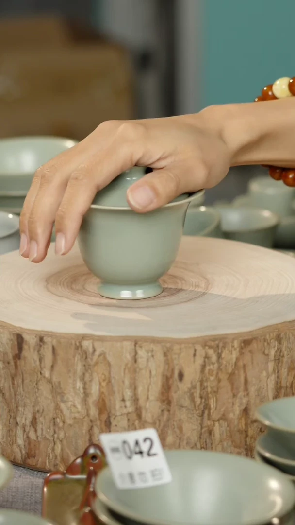 【闪购商品】杯仿古釉水原矿全手工两才盖瓦-碗267