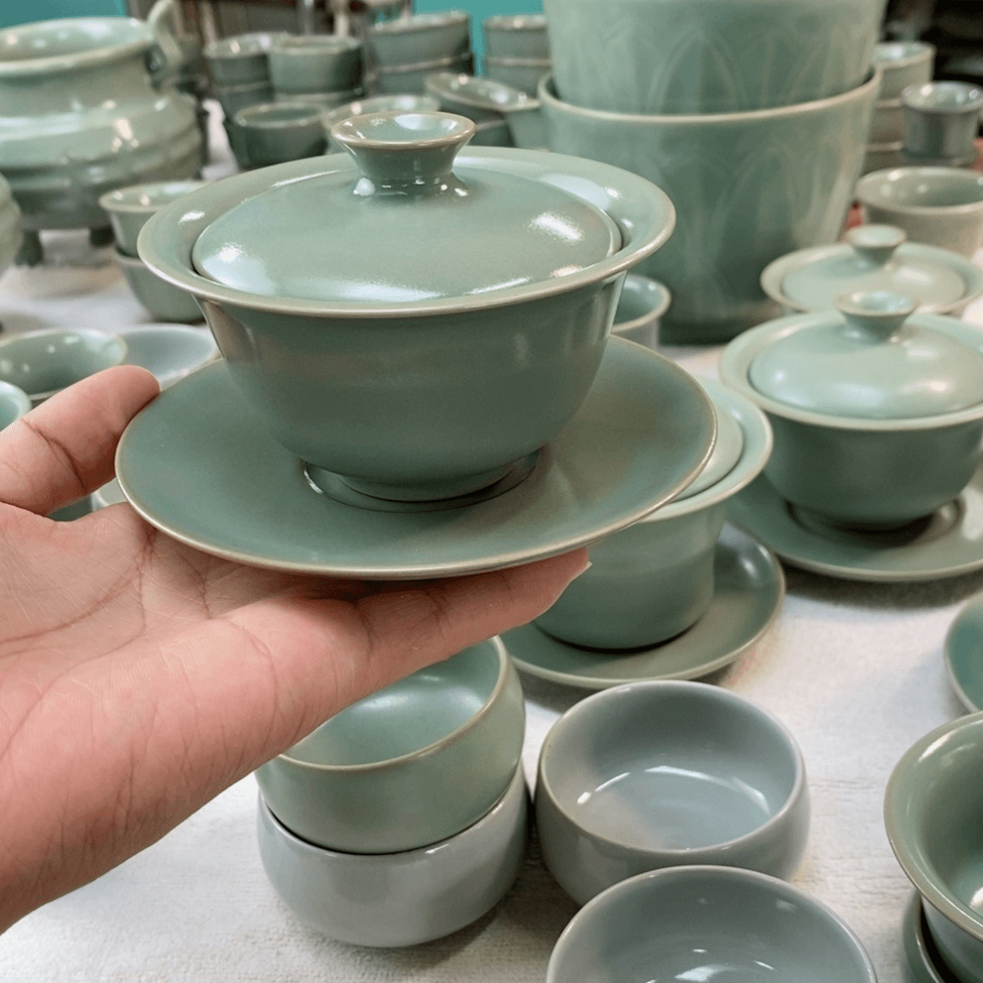 杯仿古手工盖碗微瑕啊啊啊