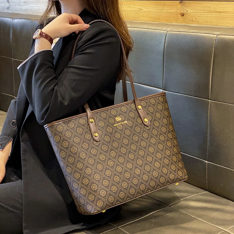 包包女2024夏季新款品牌女包通勤大容量托特包单肩包复古简约手提