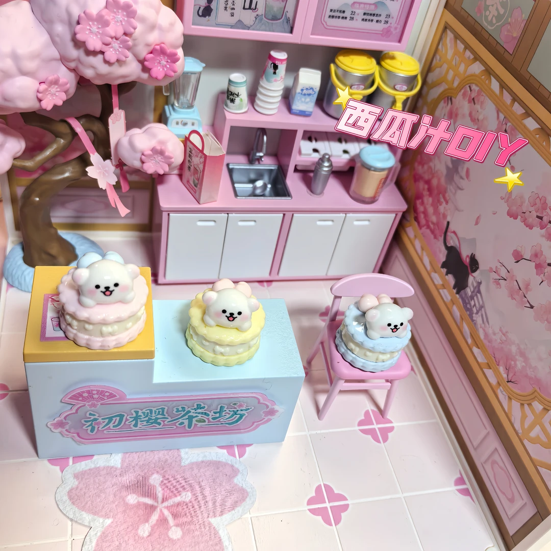 【西瓜定制--爱心秃头小狗蛋糕】立体diy树脂饰品可爱小配件