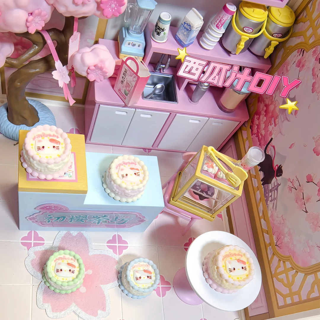【西瓜定制--KT生日蛋糕】立体diy树脂饰品可爱小配件