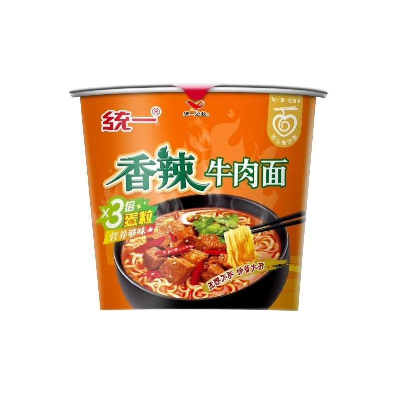 统一企业 香辣牛肉面 104g/桶