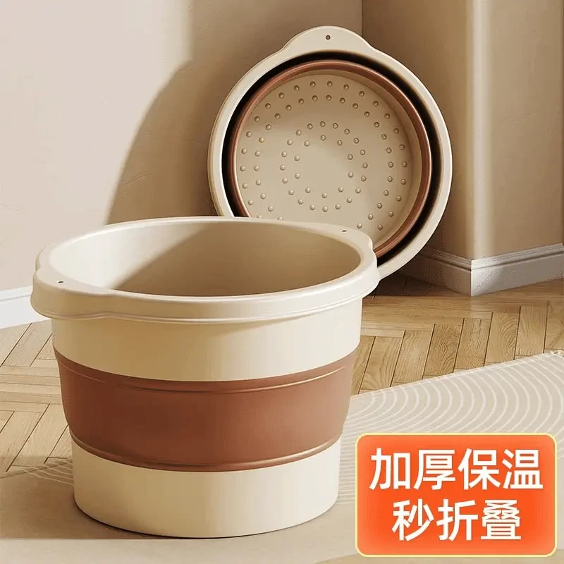 折叠泡脚桶简易加高便携式洗脚桶养生足浴桶泡脚盆家用泡脚桶yw