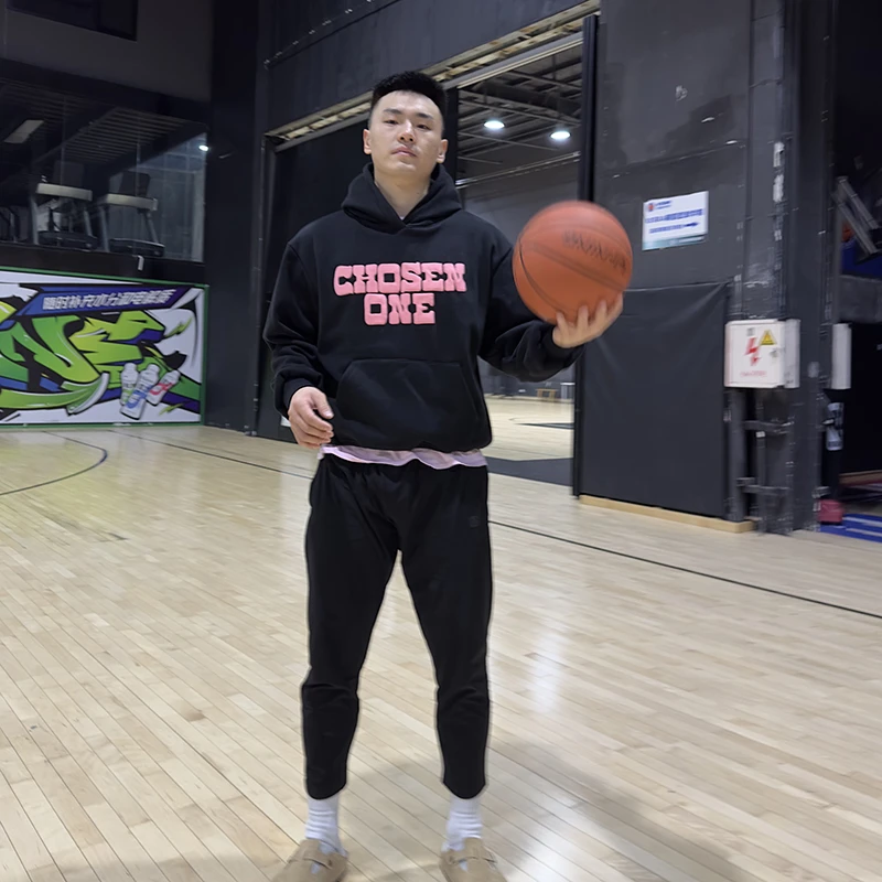 Drakcle Boo孟博龙美式发泡字母印花加绒百搭连帽运动情侣卫衣潮