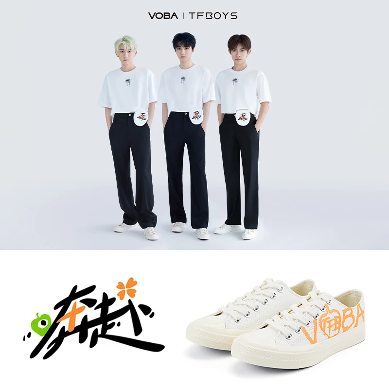 VOBA【特惠】TFBOYS联名帆布鞋2025爆款时尚百搭经典VAF24AW8008