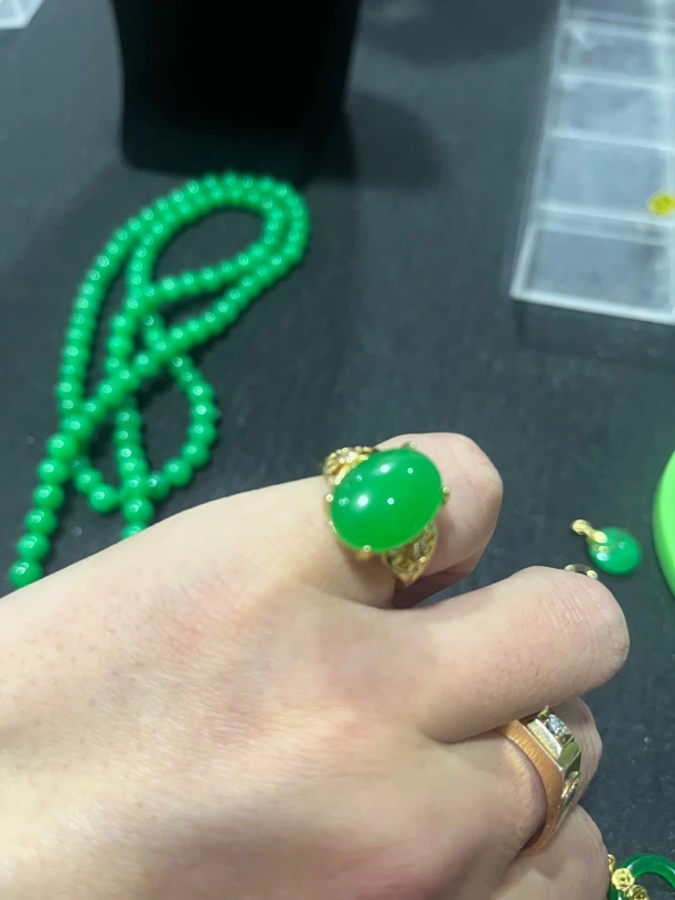 j028蛋面戒指银活口