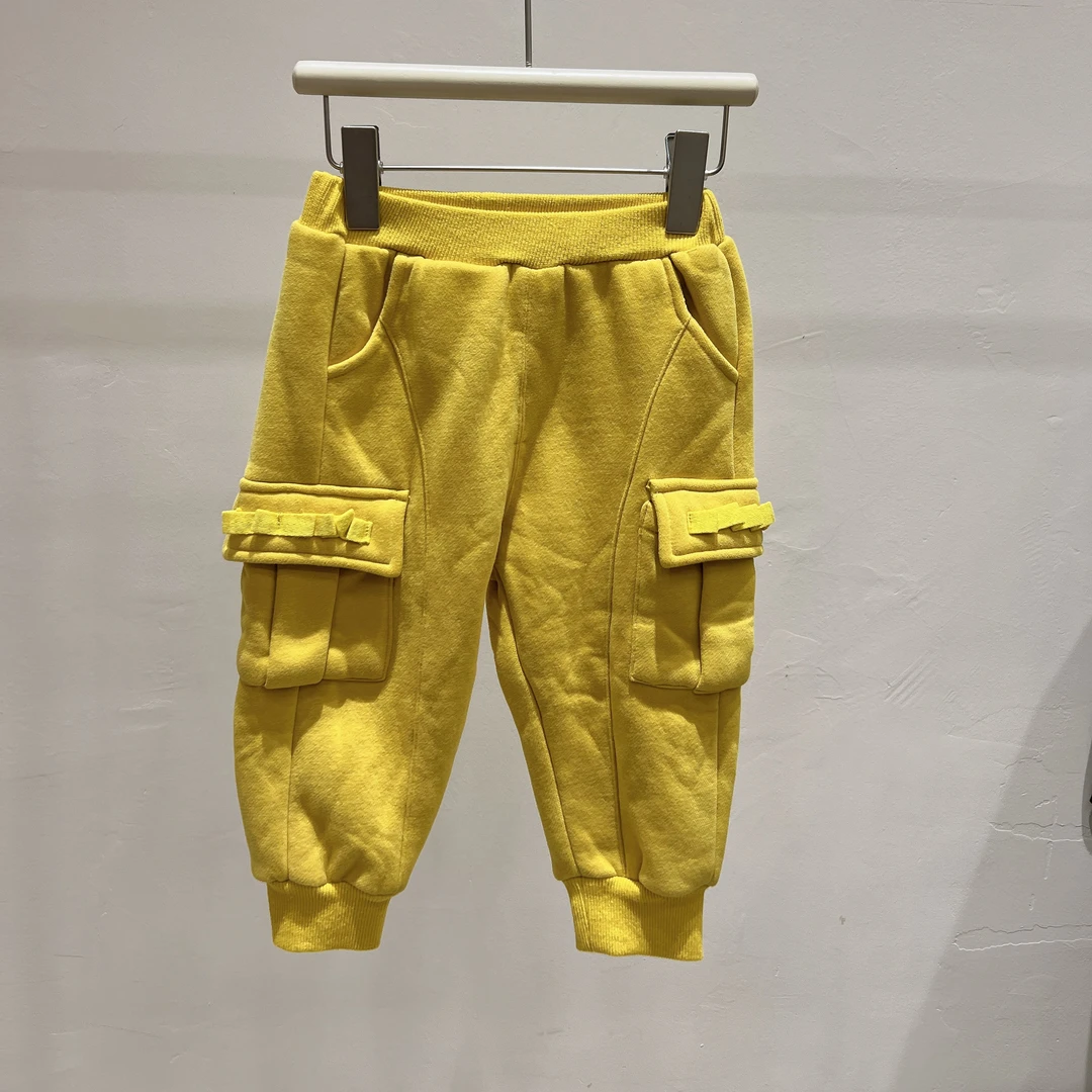 宝宝冬季加厚工装裤儿童长裤保暖舒适