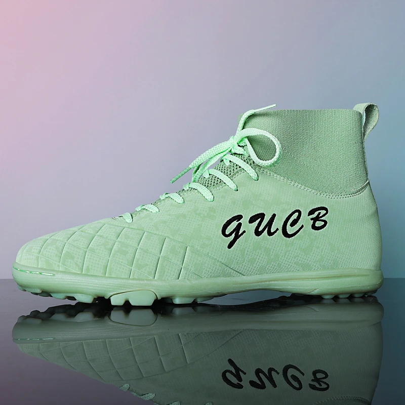 新品透气成人情侣款儿童足球鞋男女童碎钉TF训练鞋男女同款鞋子