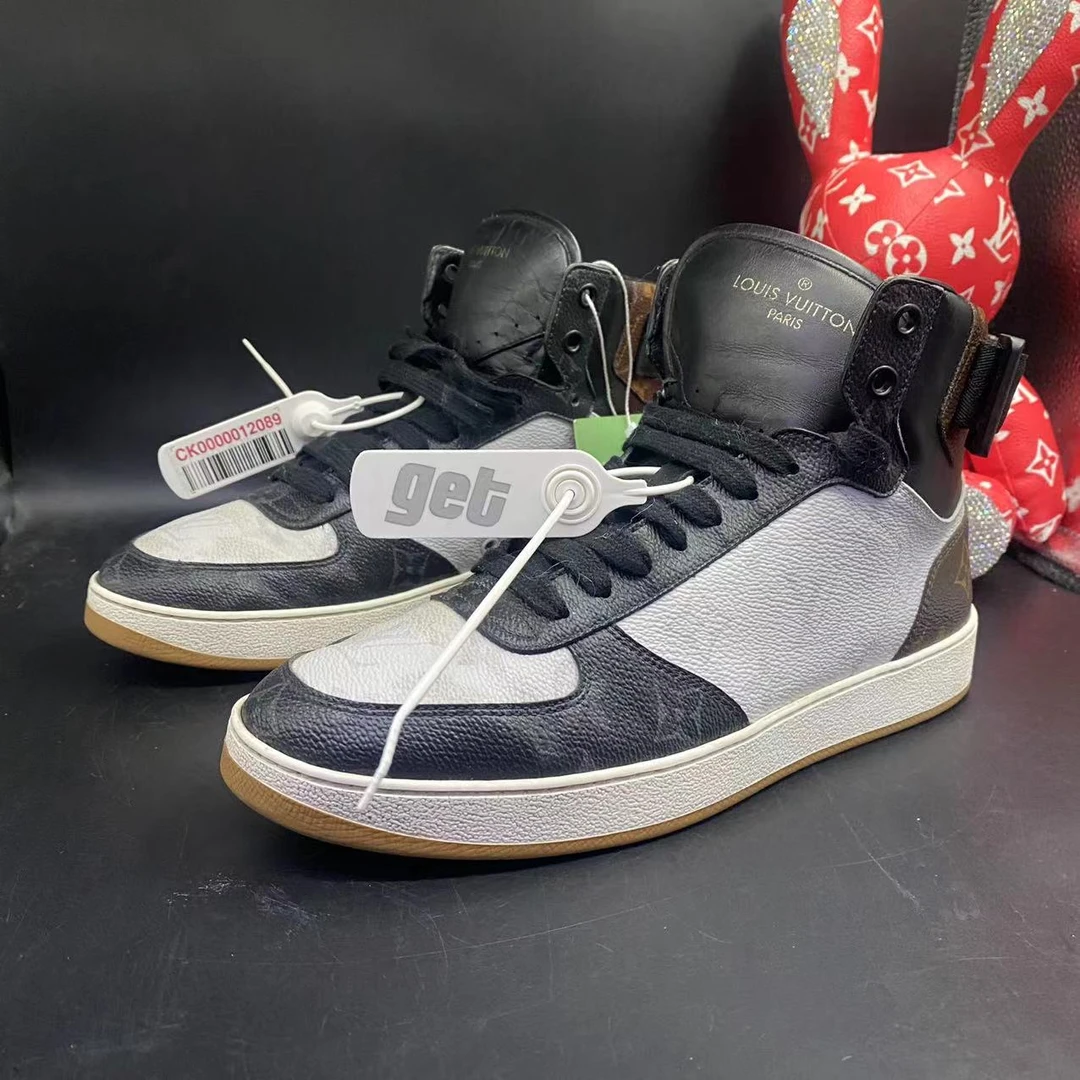 【AO折扣】LouisVuitton/路易威登 39欧码 三色印花高帮板鞋ao095