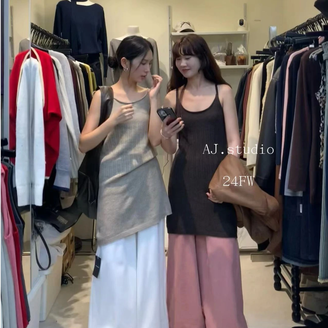 AJ福秒（1aj8123#）韩系针织吊带连衣裙～12-22