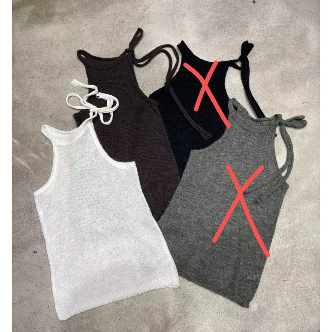 菜花福秒（1ch2895#） 韩系挂脖针织背心～12-3