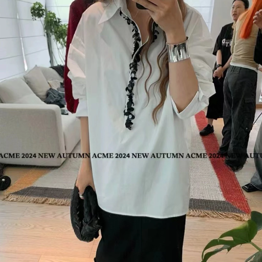 AC 福秒（1ac30518#）喜欢！很独特的一件白衬衫～12-5