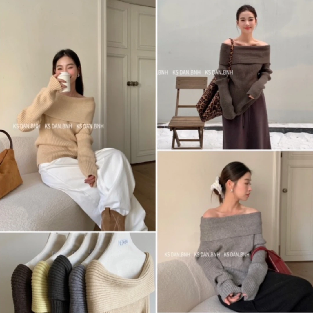 KS 福秒（1ks980506#） 太美啦！一字肩厚实毛衣～12-9