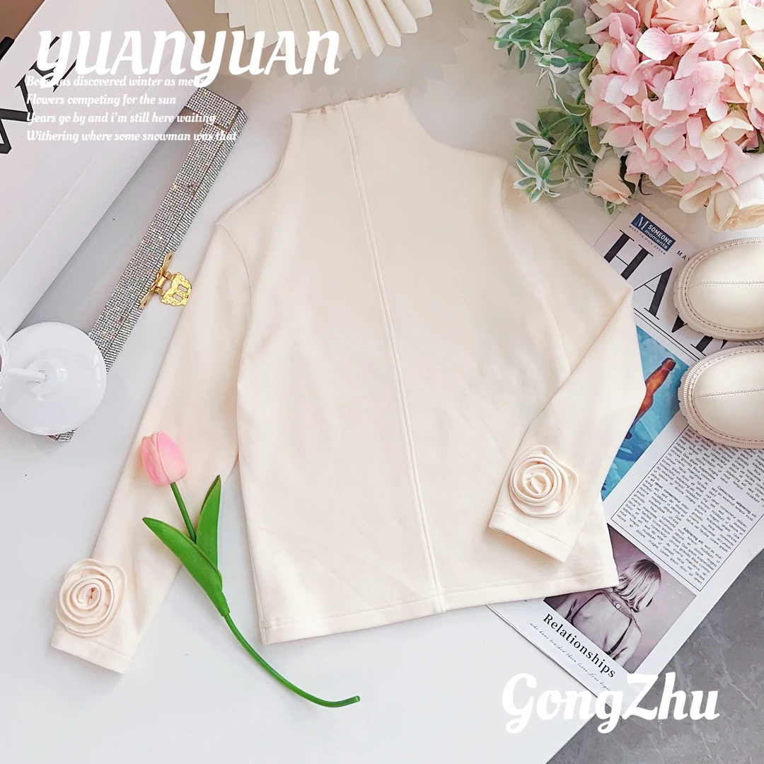 媛媛公主2023冬季女童中大童休闲百搭洋气保暖打底衫13417P001