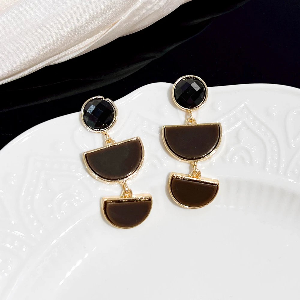 铜合金耳饰 气质轻奢时尚百搭复古小众简约素款N2046