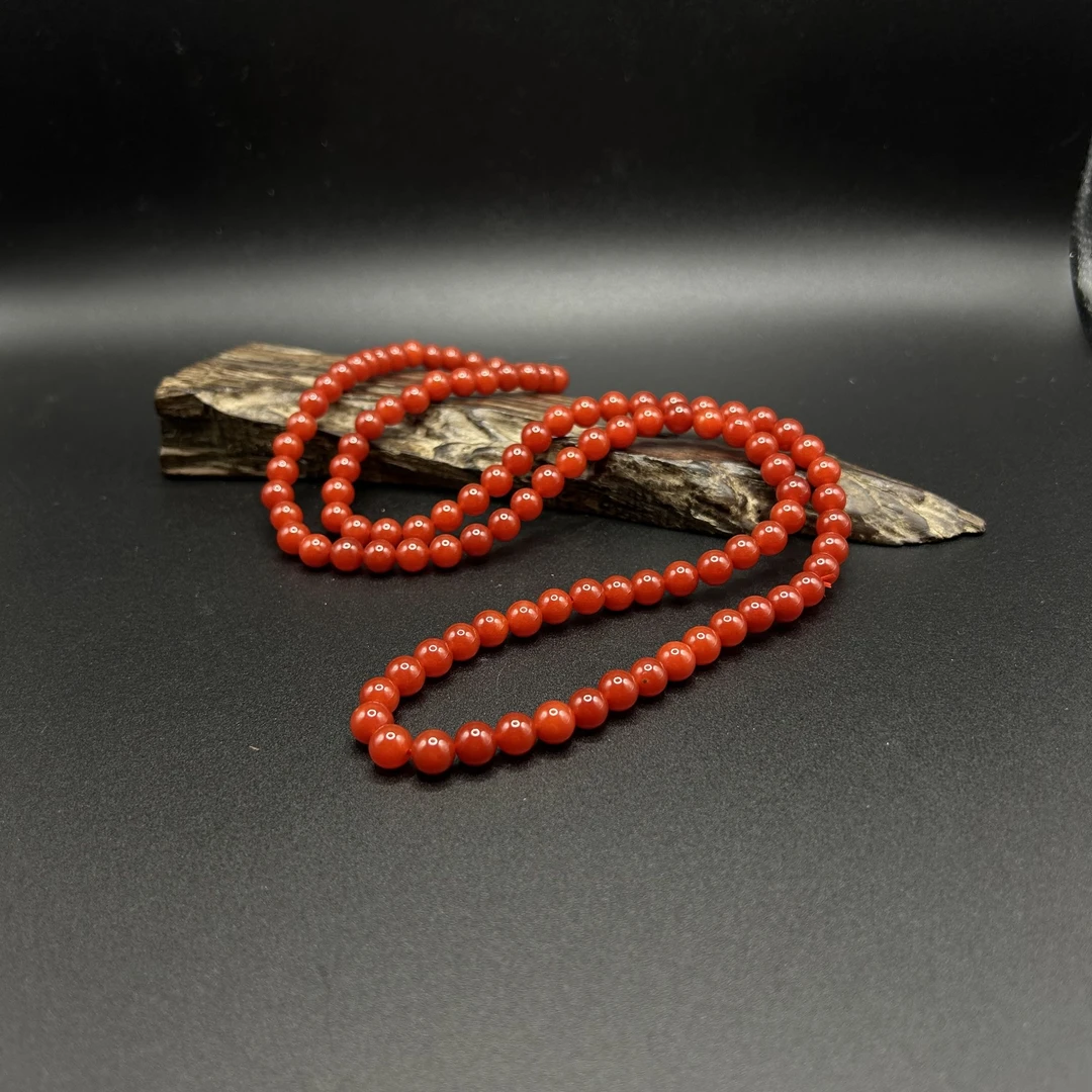 【周掌柜】A1255保山料锦红级多圈卡8m串-XM