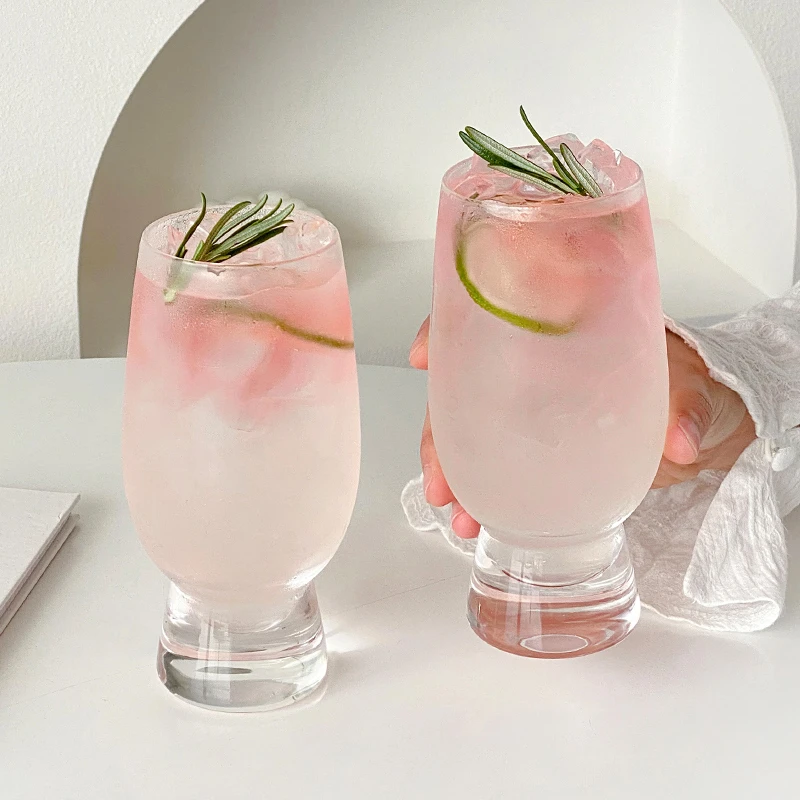 胖胖玻璃杯喝水杯大容量夏天家用创意透明高颜值女冷饮果汁杯酒杯