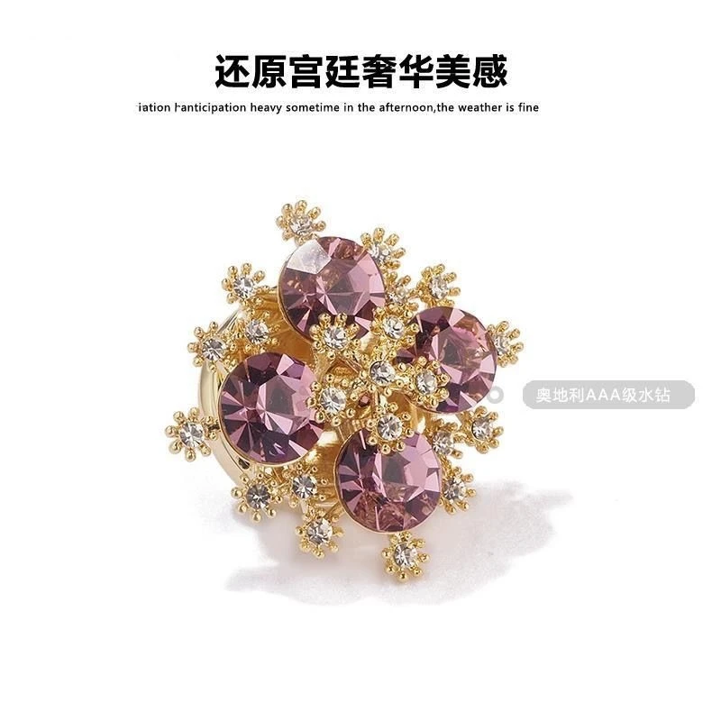 合金胸针 新款小众高档水钻磁吸无痕防走光胸针领口衣服纽扣配饰