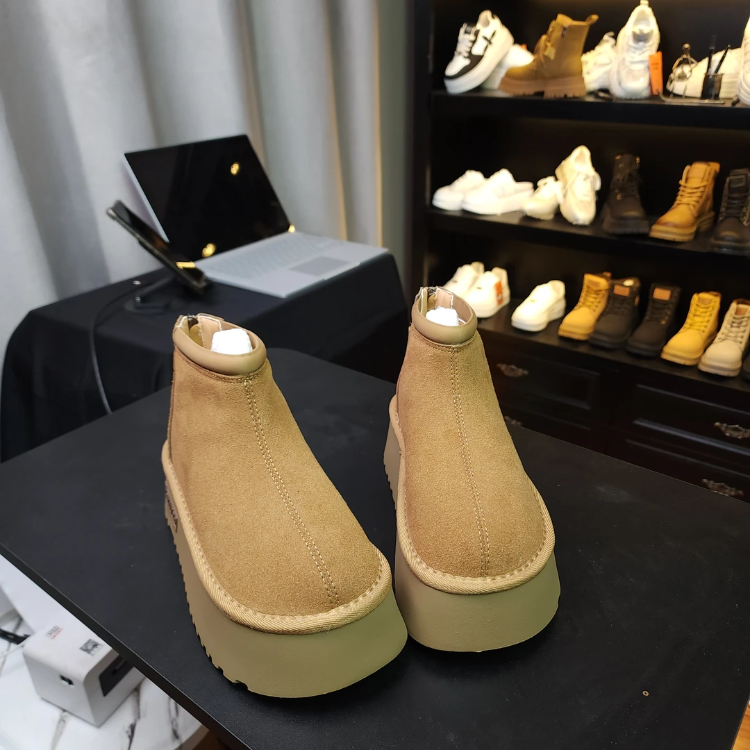 نەقمال达人新疆包邮新款-D1178秋冬雪地靴时尚百搭加绒厚底保暖