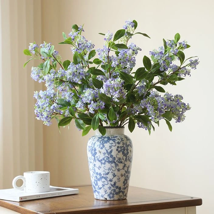 千里香桂花仿真花假花摆设高档家居轻奢客厅插花餐桌花艺摆件装饰