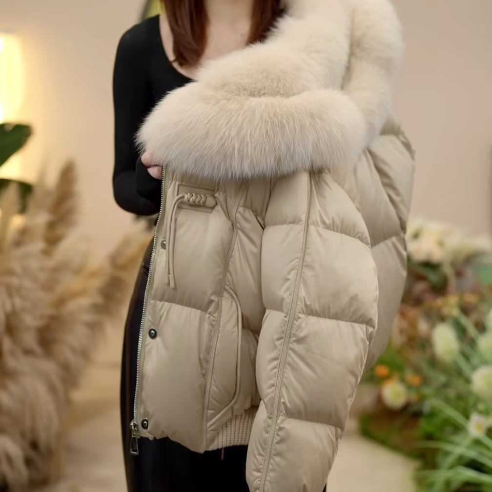 SS-优雅冬韵 | 可拆卸洋气时尚百搭保暖纯色冬季大毛领保暖外套