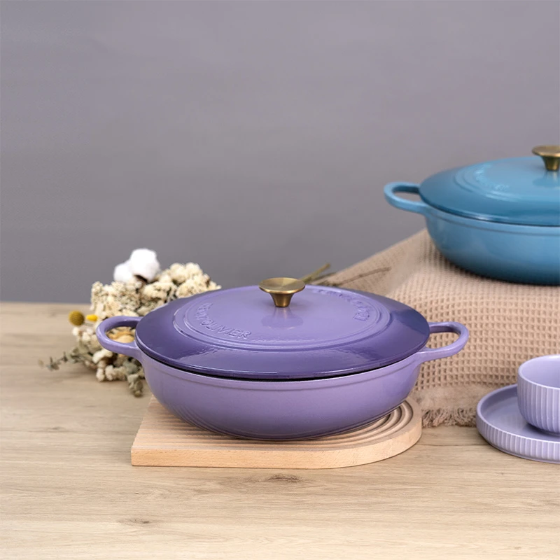 （全国）YANZAO/焱造铸铁珐琅锅31.5口径皇后焖炒锅